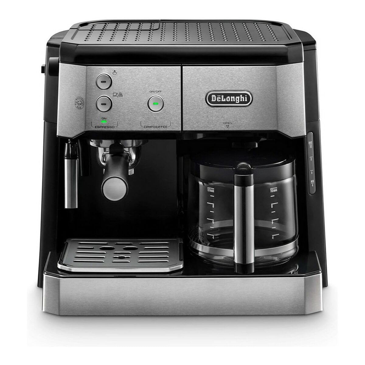 KaffiMax - 2-in-1 Kaffeemaschine, Schwarz, Metallig