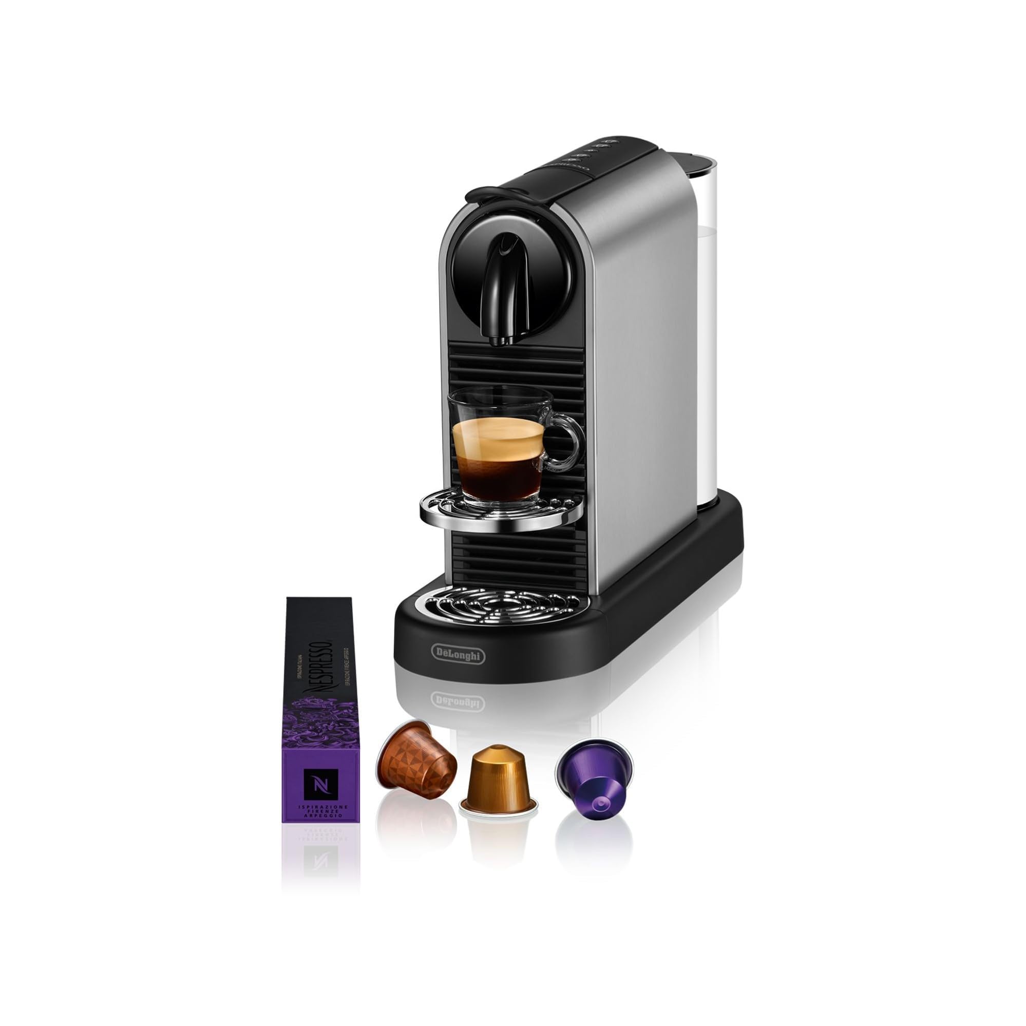 KaffiMax - Citiz Kaffeemaschine Silber, 19 Bar + Willkommenskit, moderns Design, Espresso, Lungo und Americano, automatischi Abschaltig